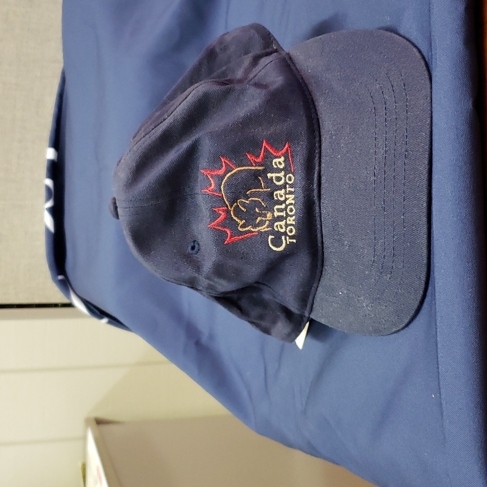 Toronto Canada Ballcap in Navy Blue with embroidered bear and maple leaf